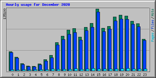 Hourly usage for December 2020