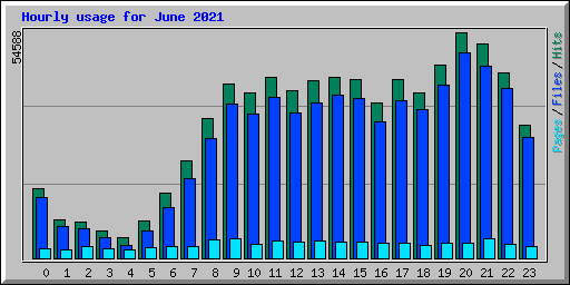 Hourly usage for June 2021