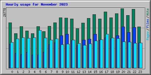 Hourly usage for November 2023