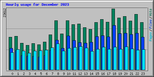 Hourly usage for December 2023