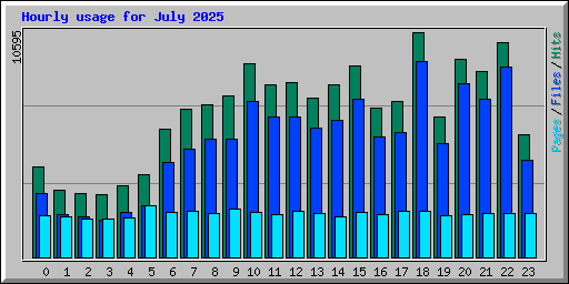 Hourly usage for July 2025