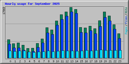 Hourly usage for September 2025